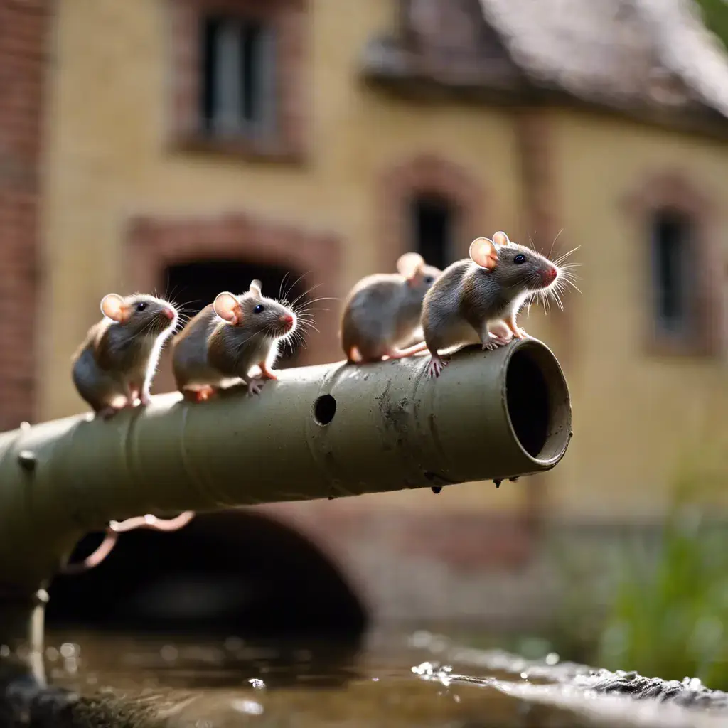 Des souris au bord de l'Aveyron